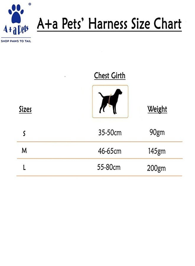 A+a Pets حزام صدرية بألوان قوس قزح من A+a Pets للكلاب والقطط والجراء (مقاس متوسط) - Image 4